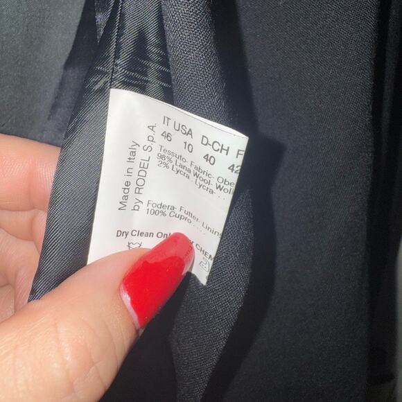 Loro Piana x Cinzia Rocca Black Wool Blazer Women’s Size 10 / EU 46 - Picture 5 of 6
